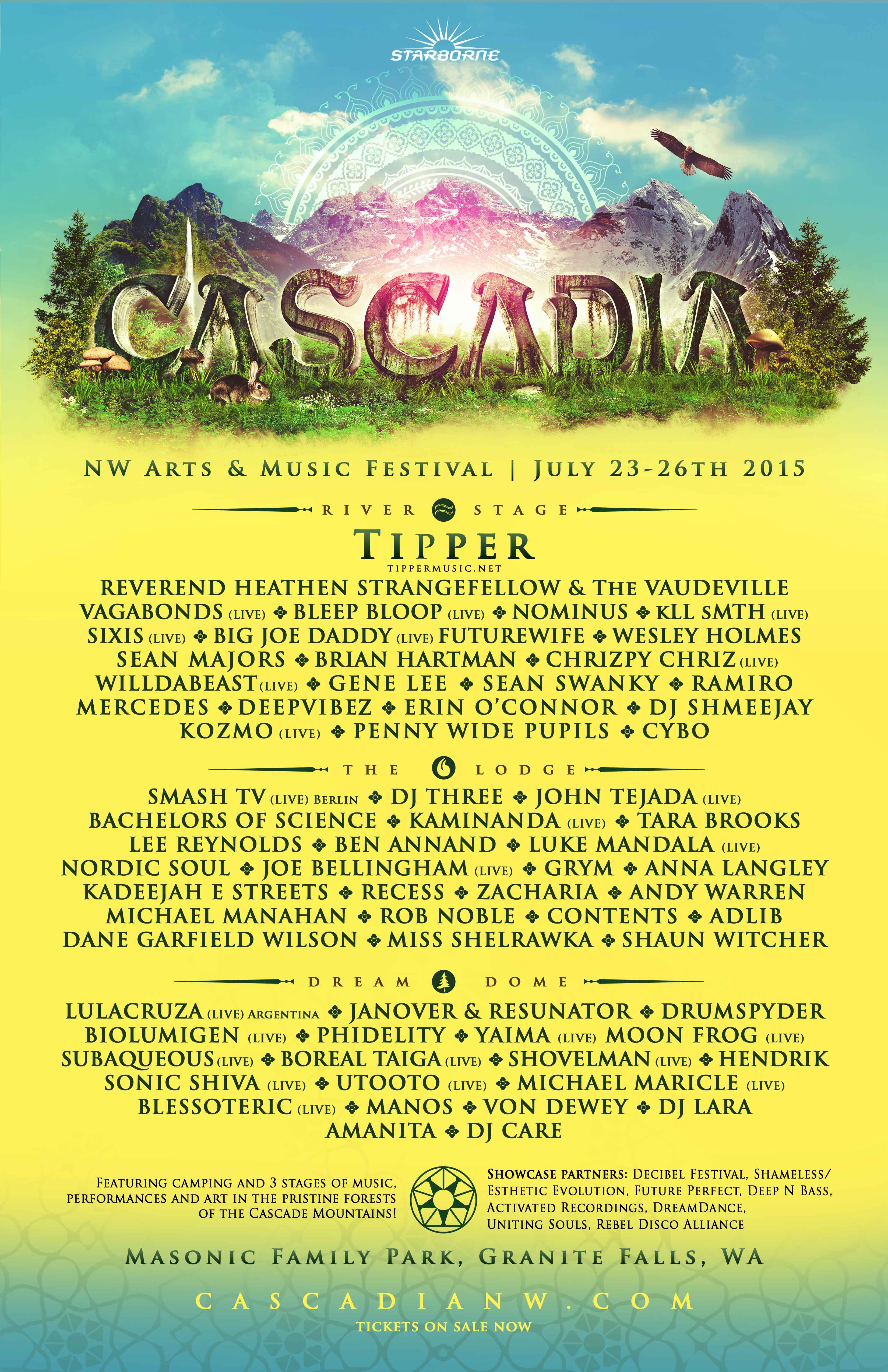 Lineup Announced for Cascadia NW Arts and Music Festival 2015!! BeatMaps